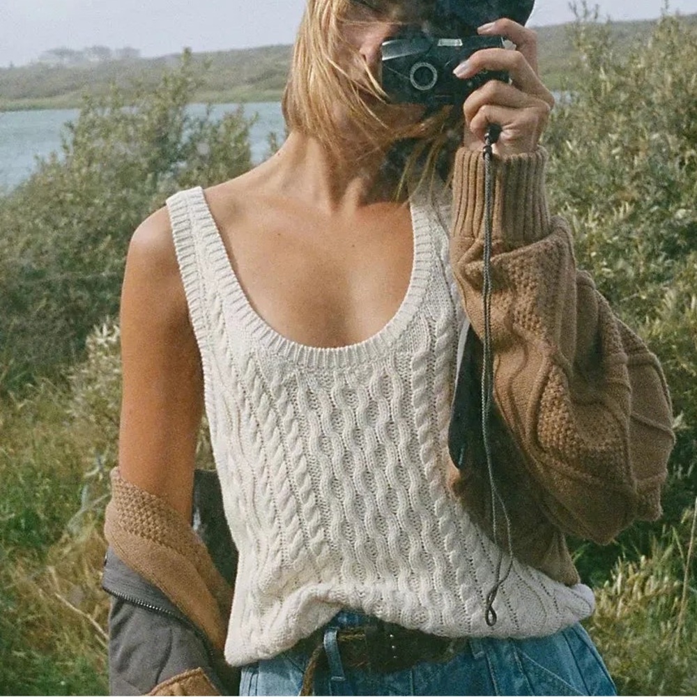 Free People High Tide Cable Tank S